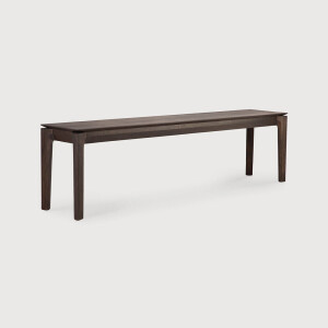 Ethnicraft Eetkamerbank 'Bok' Gevernist Eikenhout, 166cm, kleur Bruin