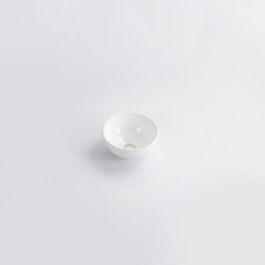 QeramiQ Dely Waskom - 20x20x9cm - rond - keramiek - glans wit