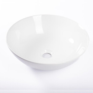 QeramiQ Dely Waskom - 38.5x38.5x14cm - keramiek - rond - glans wit SW1102401