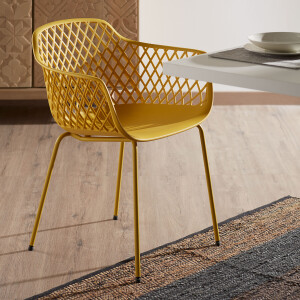 Kave Home Eetkamerstoel 'Quinn', kleur Geel