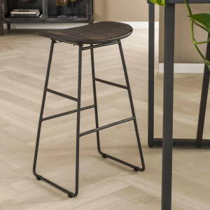 LifestyleFurn Barkruk 'Ramon' Teakhout (zithoogte 61cm)