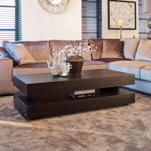 Richmond Salontafel 'Oakura' Eikenhout 150 x 80cm, kleur zwart