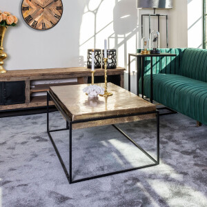 Richmond Salontafel 'Calloway' 123 x 68cm, kleur Champagne Gold / Zwart