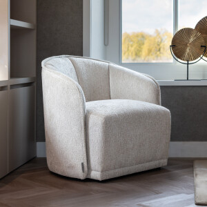 Richmond Fauteuil 'Maryse' Chenille, kleur Crème