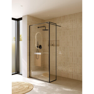 Riho Define Inloopdouche - L vorm - 100x200cm - Gunmetal mat G010010303