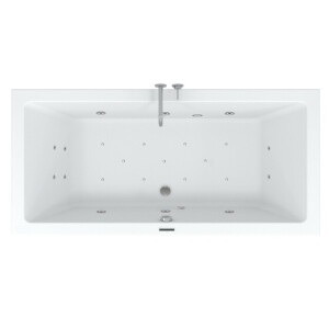 Riho Easypool 3.1 Lusso whirlpoolbad rechts 190x90cm hydro 6+4+2 aero 11 colour speaker touch bediening inclusief poten en afvoer wit B037004005