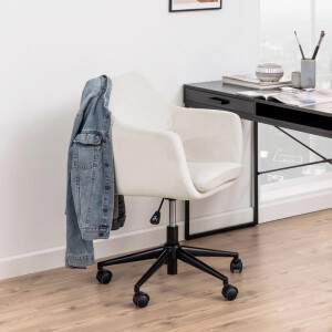 Bendt Bureaustoel 'Rikke' Velvet, kleur Zand