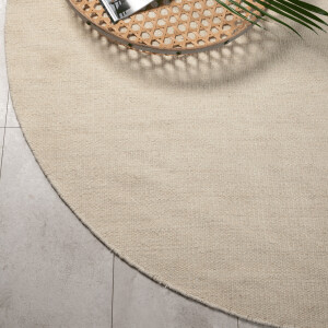 Nohr Rond Vloerkleed 'Keefe' 200cm, kleur Beige