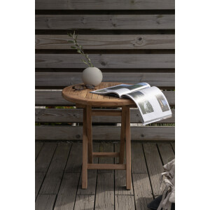 Nohr Ronde Outdoor Bijzettafel 'Amberia' Teakhout, 50cm