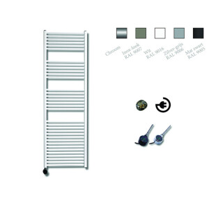 Sanicare Elektrische Design Radiator - 172 x 45 cm - 920 Watt - thermostaat chroom linksonder - wit HRLEC 451720/W