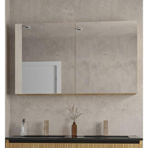 Saniclass Holz Spiegelkast - 120x70cm - eiken SW773985