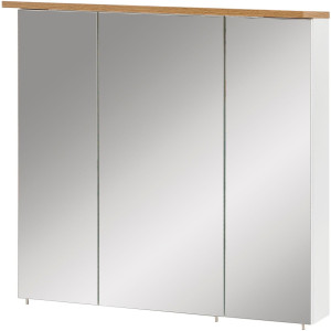 Schildmeyer Spiegelkast Profiel Breedte 70 cm, 3-deurs, ledverlichting, schakelaar-/stekkerdoos