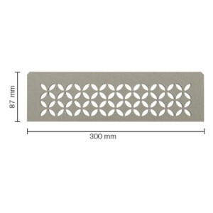 Schluter Shelf-N-S1 planchet - 30x8.7x0.5cm - inbouw - Rechthoek - Perforatie: Floral - gecoat steengrijs sns1d5tssg