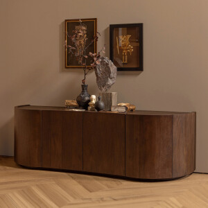 WOOOD Dressoir 'Sense' Mangohout, 160cm, kleur Walnoot