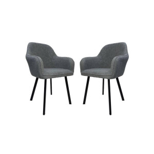 Set van 2 eetkamerstoelen Demi teddystof | HSM Collection