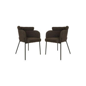 Set van 2 eetkamerstoelen Luca teddystof | HSM Collection
