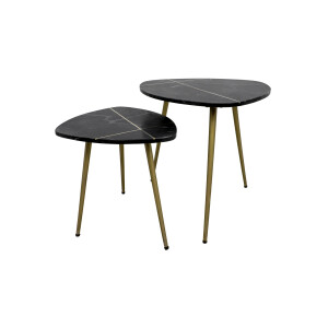Set van 2 salontafels Marseille marmer | HSM Collection