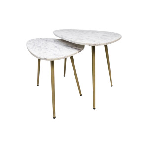 Set van 2 salontafels Marseille marmer | HSM Collection