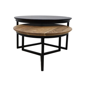 Set van 2 salontafels Zurich acacia | HSM Collection