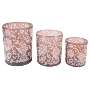 Set van 3 waxinelichthouders Basel | Clayre & Eef