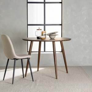 Nohr Ronde Eettafel 'Siarra' MDF, 100cm, kleur donkerbruin