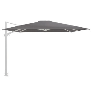 Zweefparasol Siesta premium 4 Seasons 300x300cm white frame   (charcoal)