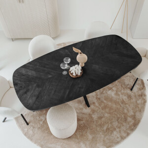 Tower Living Eettafel 'Silvi' Deens ovaal, Mangohout, 200 x 110cm