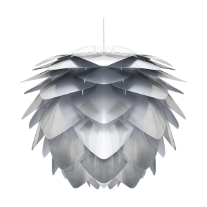 Silvia Medium hanglamp brushed steel - met koordset wit - Ø 50 cm