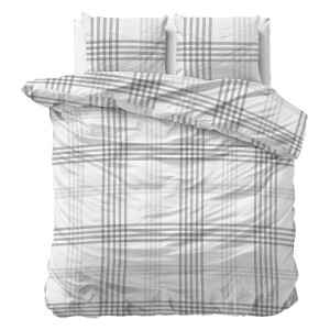 Dekbedovertrek Azra - Lits-Jumeaux (240x220 Cm) - Wit Polyester-katoen - - Sleeptime Elegance - Dekbed-Discounter.nl