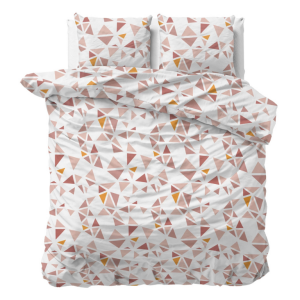 Dekbedovertrek Bella - Eenpersoons (140x200 Cm) - Wit Polyester-katoen - Patroon - Sleeptime Elegance - Dekbed-Discounter.nl