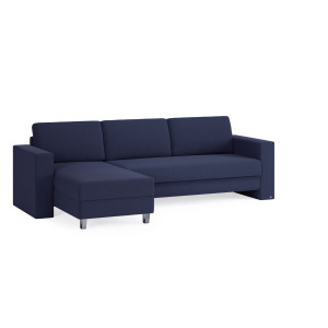 BRUNO Slaapbank 160cm in Blauw