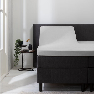 Splittopper Hoeslaken Lichtgrijs - Luna Stretch - 2-PACK - 160x200cm - Grijs - Dekbed Discounter - Dekbed-Discounter.nl