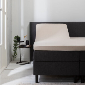 Splittopper Hoeslaken - Luna Stretch - 2-PACK - Zand - 160x200cm - Zand - Dekbed Discounter - Dekbed-Discounter.nl