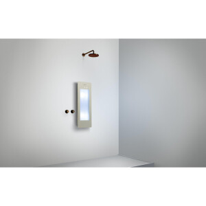 Sunshower Round Small Plus infrarood en UV licht opbouw incl. wandbeugel 95x33x12cm Sand White S0600-S0106-SML0700