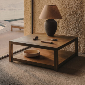 Kave Home Salontafel 'Sashi' Teakhout, 90 x 90cm