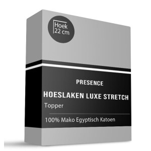Topper Hoeslaken - Mako Egyptisch Katoen - 100x200 cm - Taupe - Presence - Dekbed-Discounter.nl