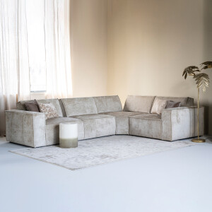 SEVN Hoekbank 'Tori' Rechts, 330cm, kleur Beige
