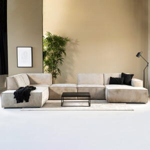 SEVN Hoekbank 'Tori' Links, 404cm, kleur Beige