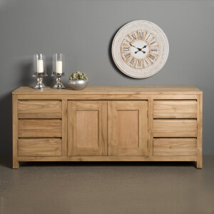 Tower Living Dressoir 'Corona' Teak met 2 deuren en 6 laden