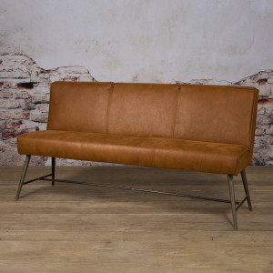 Tower Living Eetkamerbank 'Belmonte' 155cm, kleur cognac