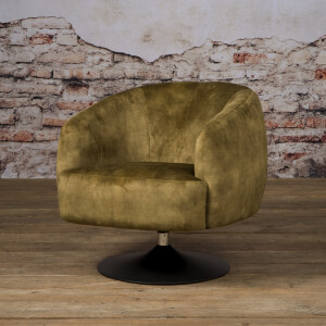 Tower Living Fauteuil 'Barga' Velvet, kleur groen