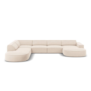 U-bank Jodie velvet Chaise longue links | Micadoni Limited Edition