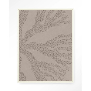 Urban Cotton Wandkleed 'Circle Light' 110 x 145cm in Floating Frame - off white
