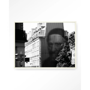 Urban Cotton Wandkleed 'Concrete Contrast Crusher' 80 x 110cm in Floating Frame - off white