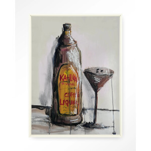 Urban Cotton Wandkleed 'Friday Night' 80 x 110cm in Floating Frame - off white