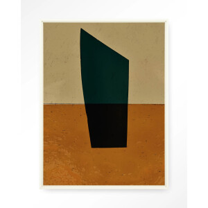Urban Cotton Wandkleed 'Geen Groen' 145 x 190cm in Floating Frame - off white