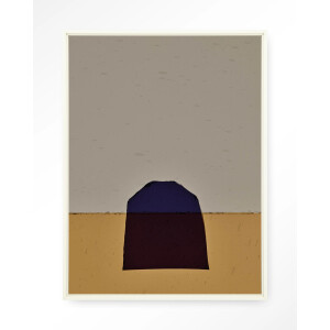 Urban Cotton Wandkleed 'Geen Paars' 80 x 110cm in Floating Frame - off white