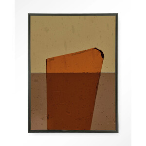 Urban Cotton Wandkleed 'Geen Soort Van Oranje' 110 x 145cm in Floating Frame - black