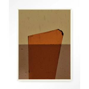 Urban Cotton Wandkleed 'Geen Soort Van Oranje' 110 x 145cm in Floating Frame - off white