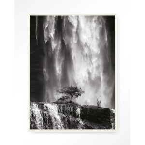 Urban Cotton Wandkleed 'Germinate' 110 x 145cm in Floating Frame - off white